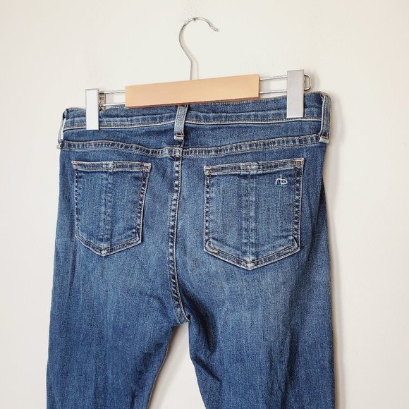RAG & BONE Blue Distressed Skinny Jeans - Picture 7 of 11